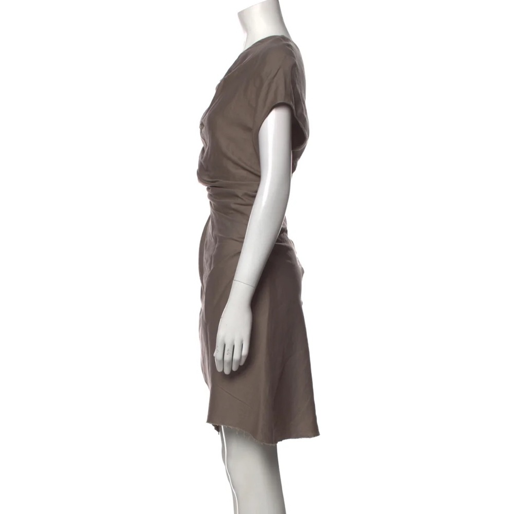 Helmut Lang Drape Asymmetrical Linen Midi Dress W… - image 3